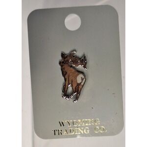 Wyoming Trading Co Enamel Cloisonne Elk Pin Label Tack